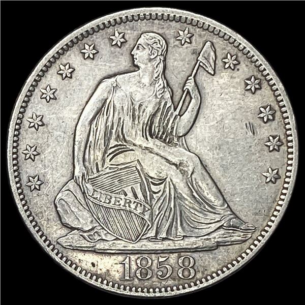 1858-S Silver Half Dollar CLOSELY UNCIRCULATED