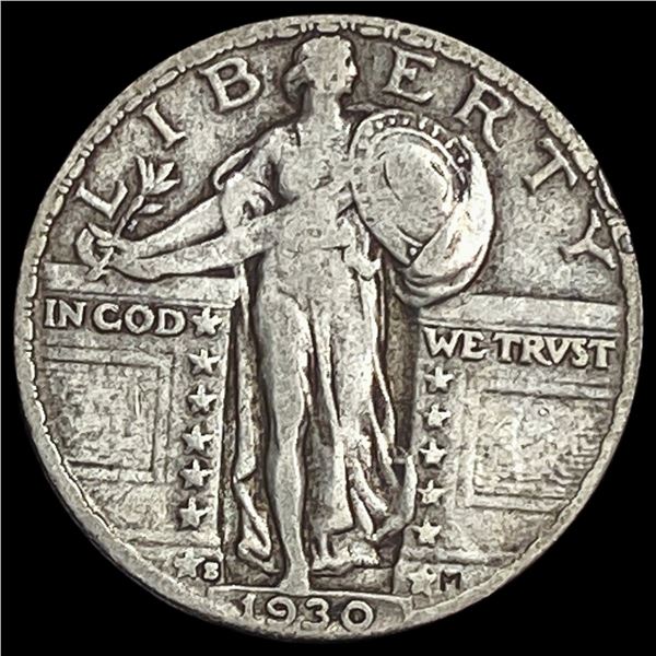 1930-S Silver Standing Liberty Quarter ABOUT UNCIRCULATED