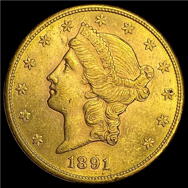 1891-S Liberty Head $20 Double Eagle Gold UNCIRCULATED