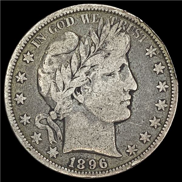 1896-O Silver Barber Half Dollar LIGHTLY CIRCULATED