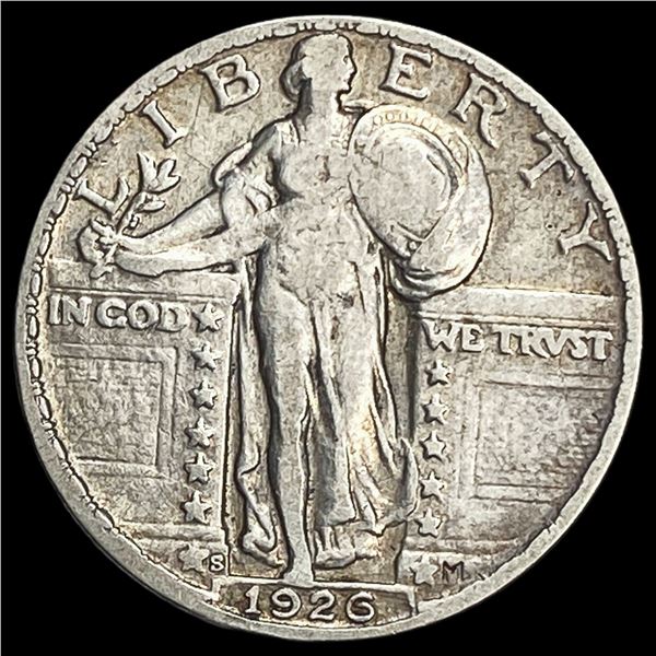 1926-S Silver Standing Liberty Quarter NEARLY UNCIRCULATED