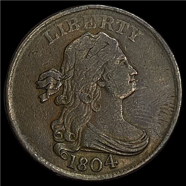 1804 Copper Half Cent NEARLY UNCIRCULATED