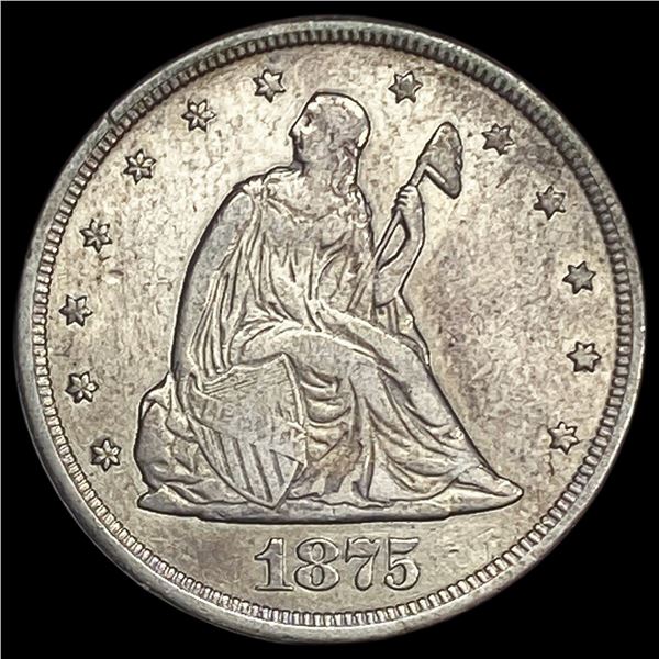 1875-CC Silver Twenty Cents ABOUT UNCIRCULATED