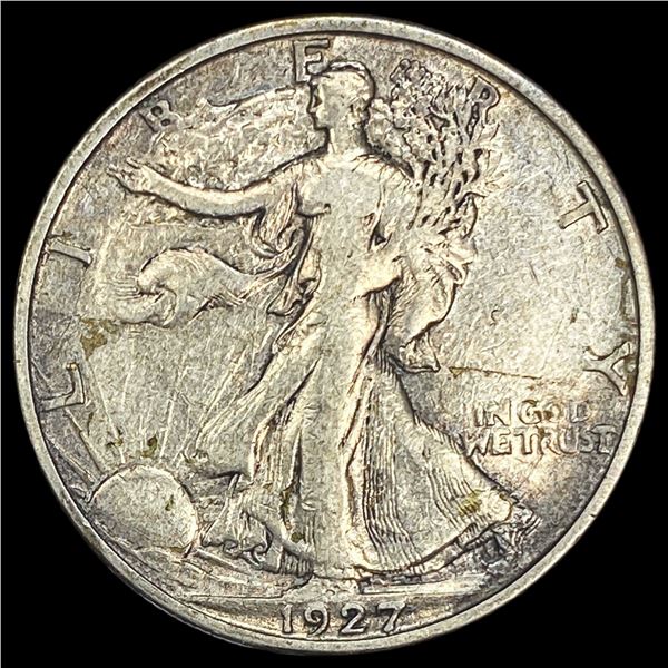 1927-S Silver Half Dollar Walking Liberty ABOUT UNCIRCULATED