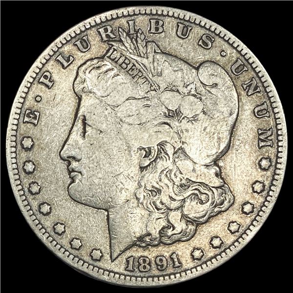 1891-CC Silver Morgan Dollar ABOUT UNCIRCULATED
