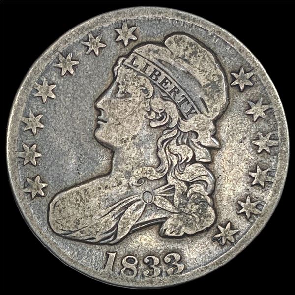 1833 Capped Bust Half Dollar ABOUT UNCIRCULATED