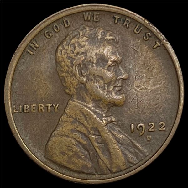 1922-D Lincoln Wheat Cent ABOUT UNCIRCULATED