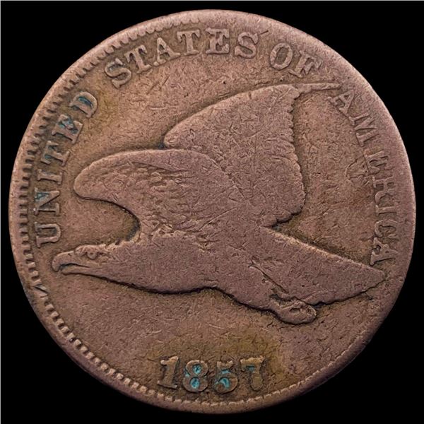 1857 Copper-Nickel Flying Eagle Cent LIGHTLY CIRCULATED