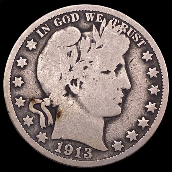 1913 Silver Barber Half Dollar NICELY CIRCULATED