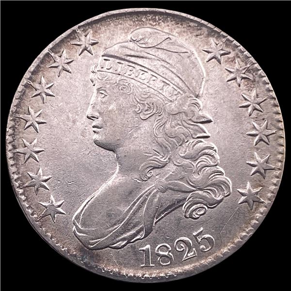 1825 Capped Bust Half Dollar CLOSELY UNCIRCULATED
