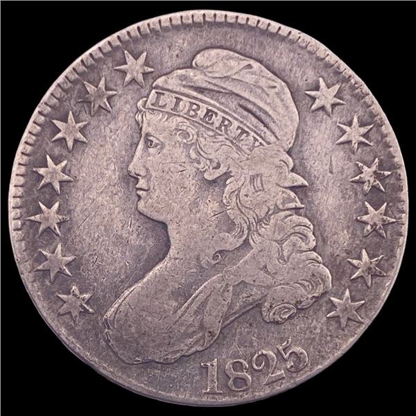 1825 Capped Bust Half Dollar LIGHTLY CIRCULATED