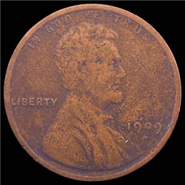 1909-S Lincoln Wheat Cent LIGHTLY CIRCULATED