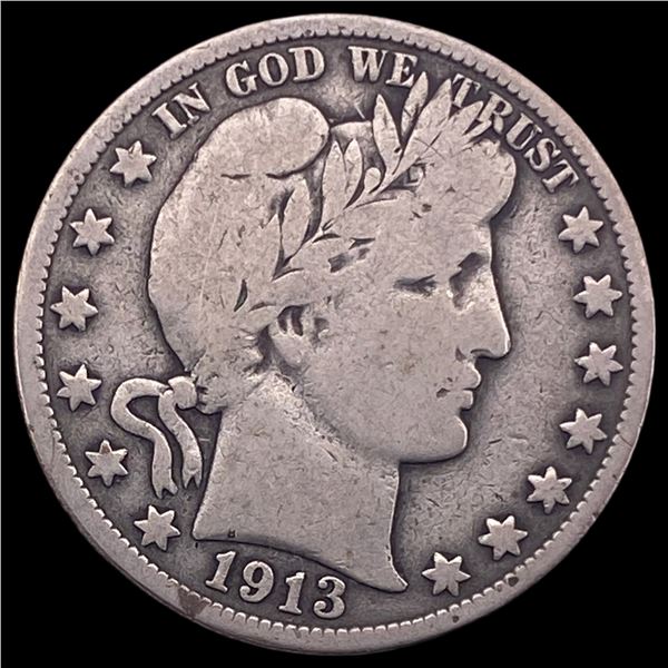 1913 Barber Half Dollar LIGHTLY CIRCULATED