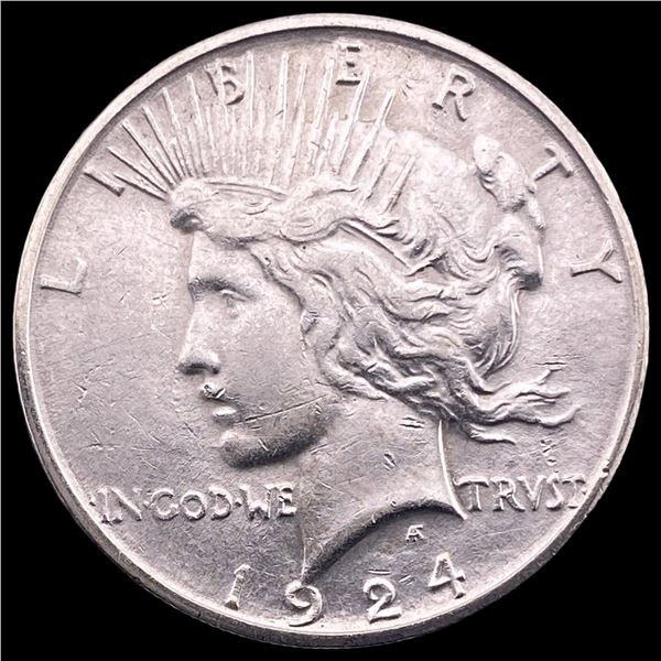 1924 Silver Peace Dollar CHOICE AU