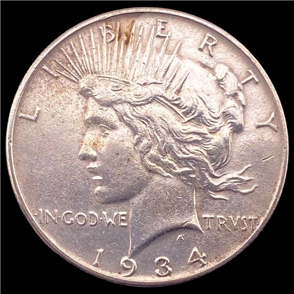 1934 Silver Peace Dollar CLOSELY UNCIRCULATED