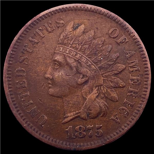 1875 Indian Head Cent LIGHTLY CIRCULATED