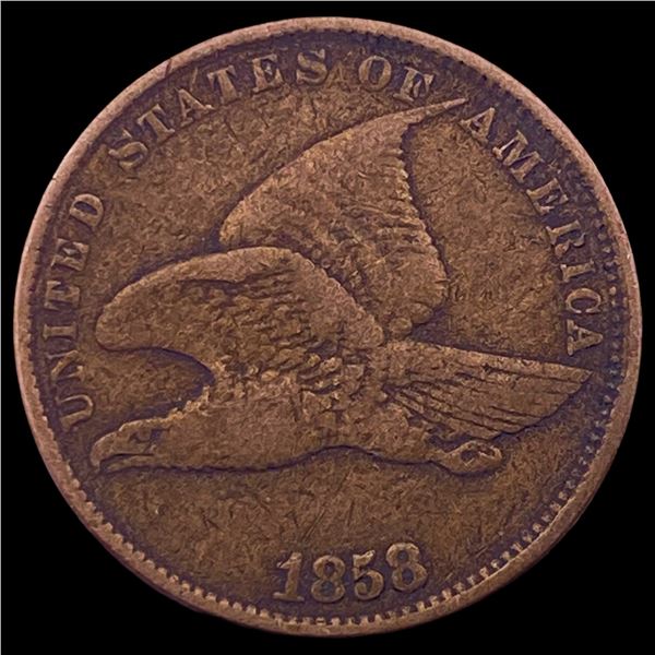 1858 Copper-Nickel Flying Eagle Cent LIGHTLY CIRCULATED