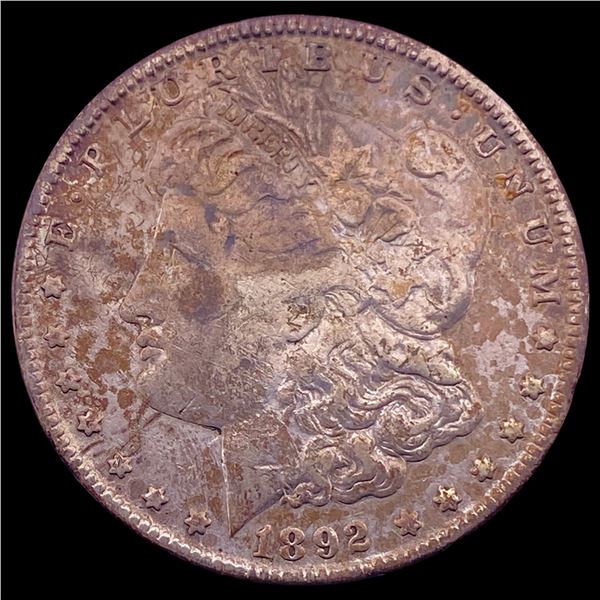 1892-O Silver Morgan Dollar ABOUT UNCIRCULATED