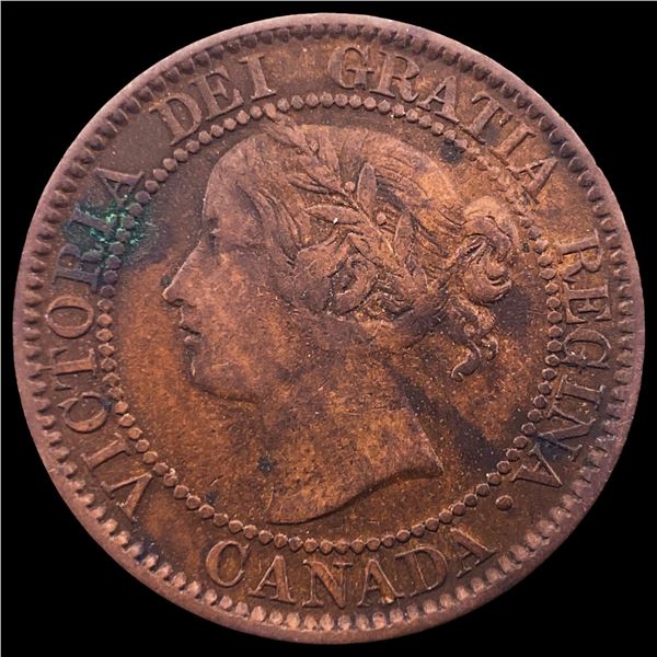 1858 Canada Large Cent Victoria NEARLY UNCIRCULATED