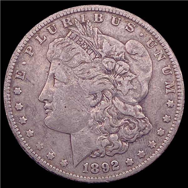 1892 Silver Morgan Dollar ABOUT UNCIRCULATED