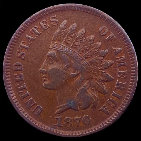 1870 Indian Head Cent CHOICE AU