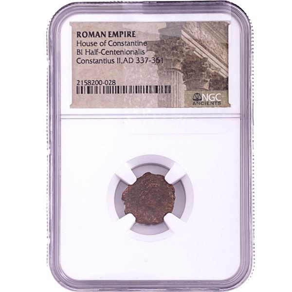 Roman BI Half-Centenionalis,AD 337-361 NGC