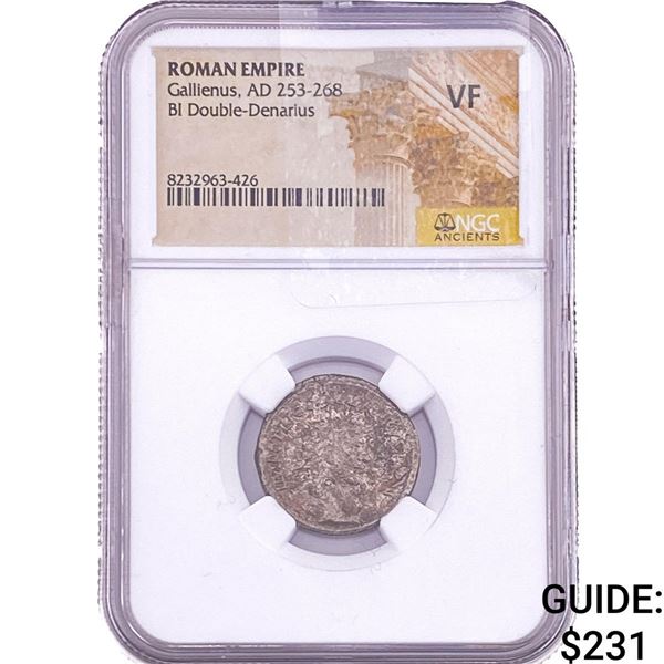 Roman Gallienus,AD 253-268 BI Double-Denarius NGC VF