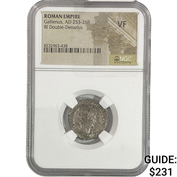 Roman Gallienus, AD 253-268 BI Double-Denarius NGC VF