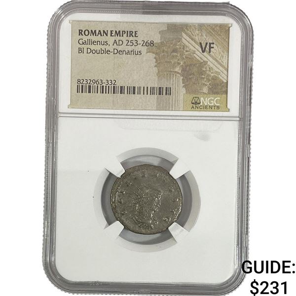 Roman Gallienus, AD 253-268 BI Double-Denarius NGC VF