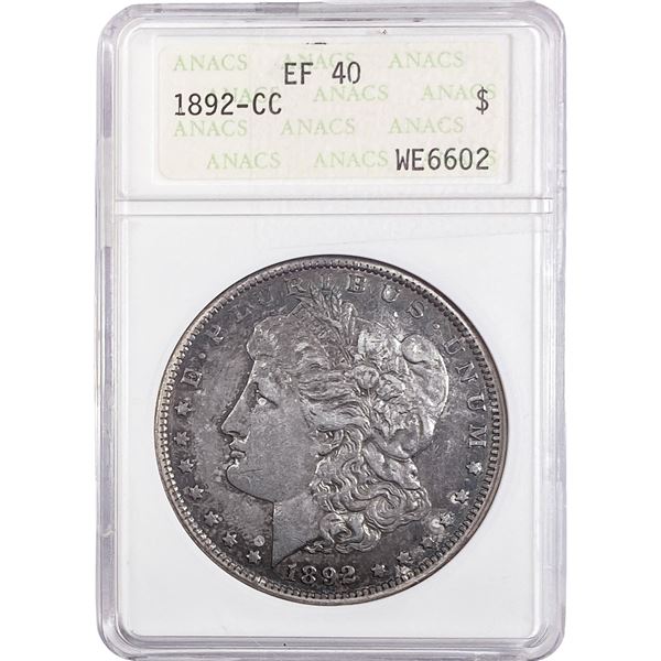 1892-CC Morgan Silver Dollar ANACS EF40