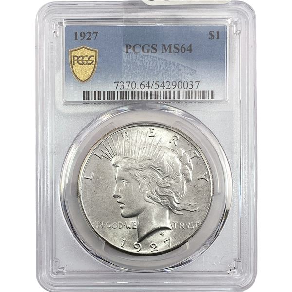 1927 Silver Peace Dollar PCGS MS64