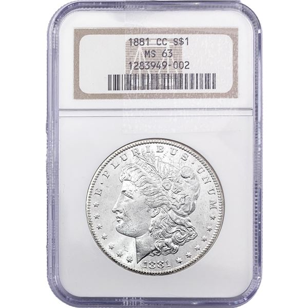1881-CC Morgan Silver Dollar NGC MS63