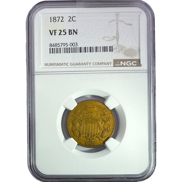 1872 Two Cent Piece NGC VF25