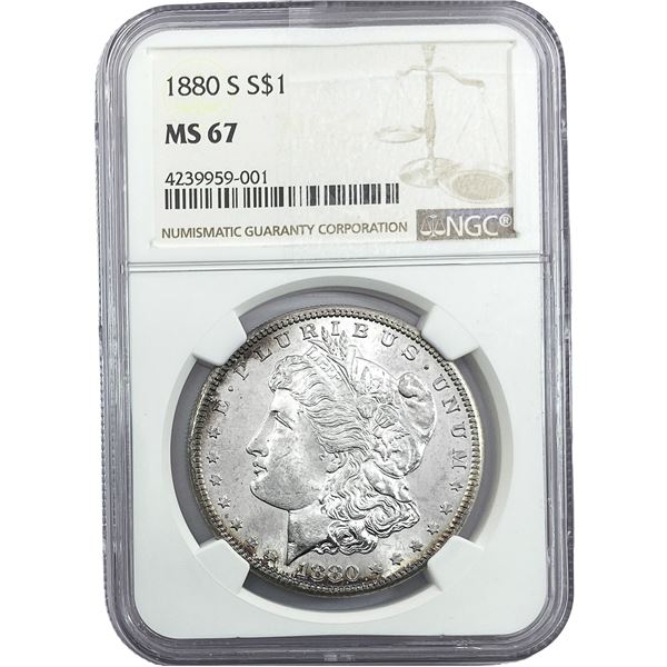 1880-S Morgan Silver Dollar NGC MS67