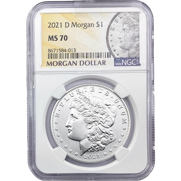 2021-D Morgan Silver Dollar NGC MS70