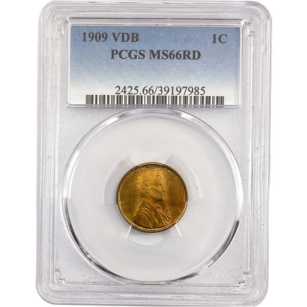 1909 VDB Wheat Cent PCGS MS66 RD