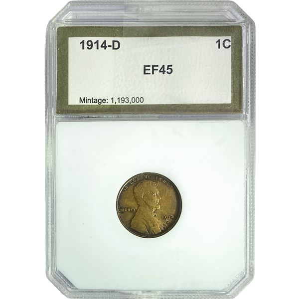 1914-D Wheat Cent PCI EF45