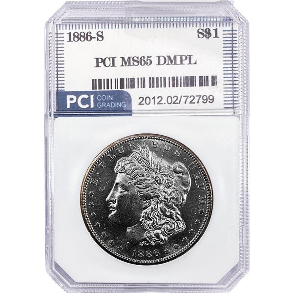 1886-S Morgan Silver Dollar PCI MS65 DMPL