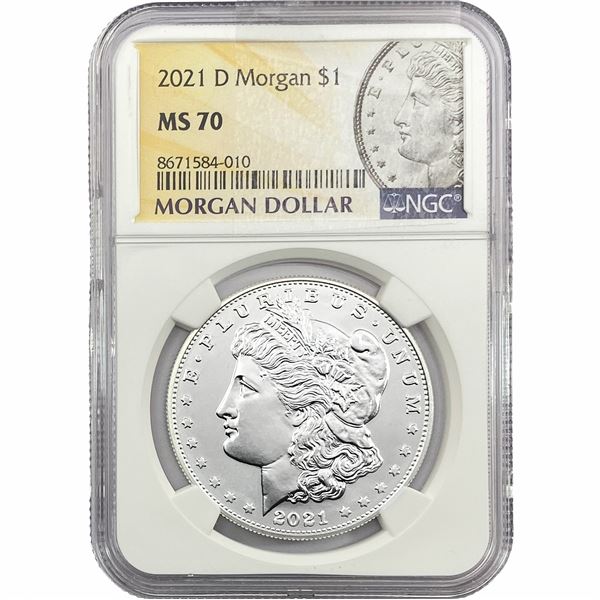 2021-D Morgan Silver Dollar NGC MS70
