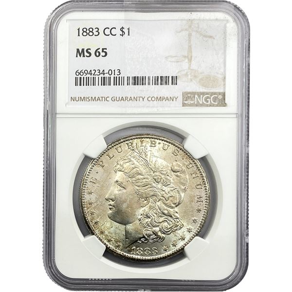 1883-CC Morgan Silver Dollar NGC MS65