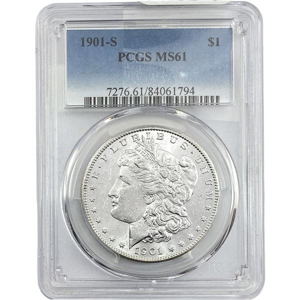 1901-S Morgan Silver Dollar PCGS MS61