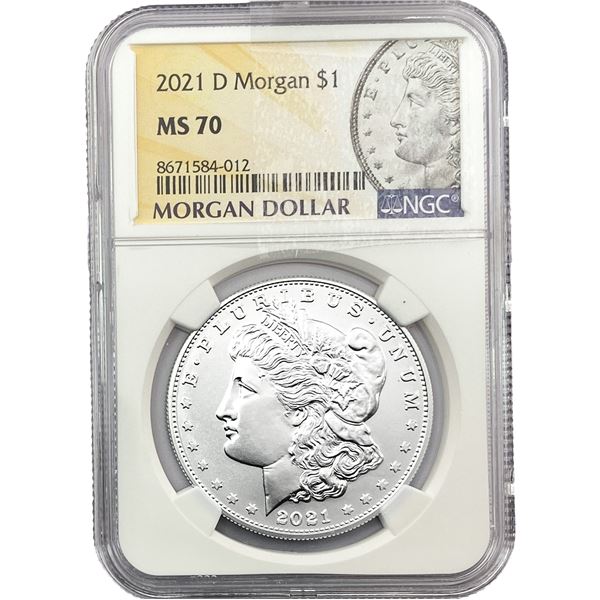 2021-D Morgan Silver Dollar NGC MS70