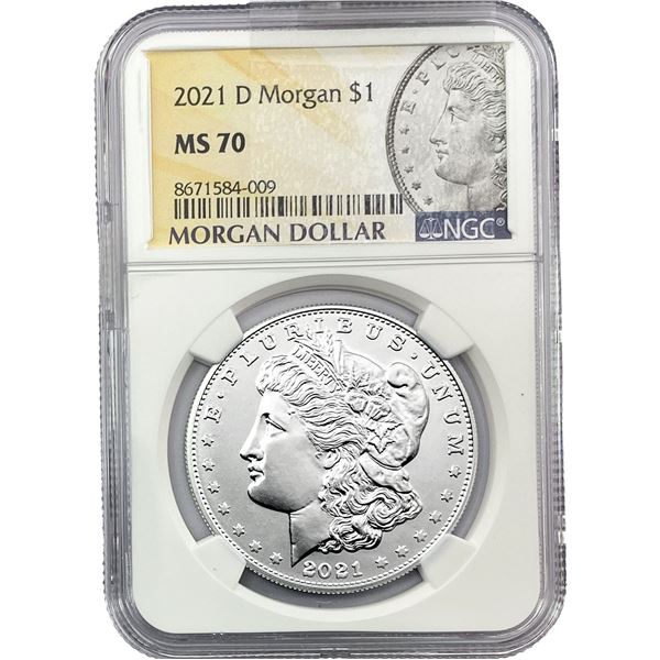 2021-D Morgan Silver Dollar NGC MS70