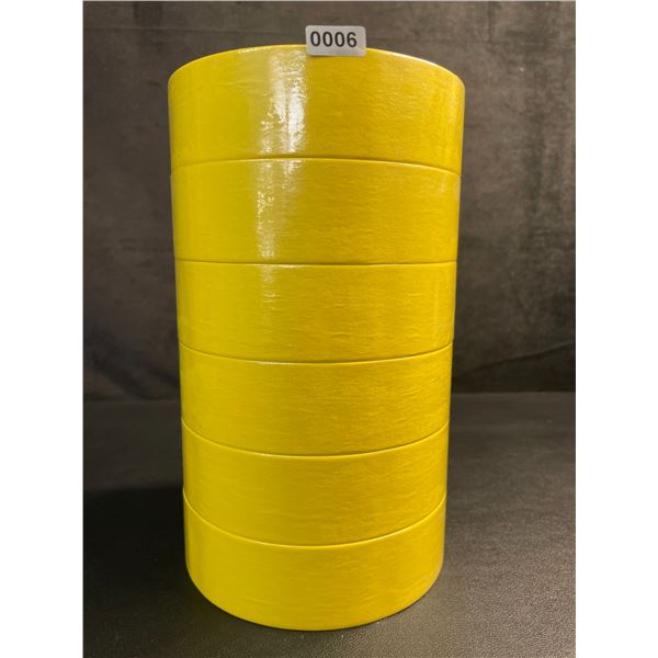 6 Rolls of 3M Automotive Refinish Masking Tape - Yellow - New