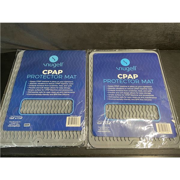 2 Snugell CPAP Protector Mats - 15.8" x 11.8" Size - Vibration Absorbing & Noise Reducing - New