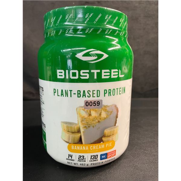 Biosteel Plant-Based Protein Powder (462g) Banana Cream Pie Flavour - New (Exp: Nov 2025)
