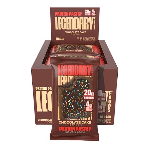 Legendary Foods Protein Pastry (10-Pack) Chocolate Cake Flavor - New (BB: 12/30/25)