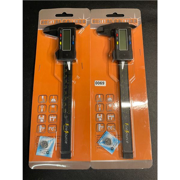 Lot of 2 Digital Caliper Measuring Tools - Brand New