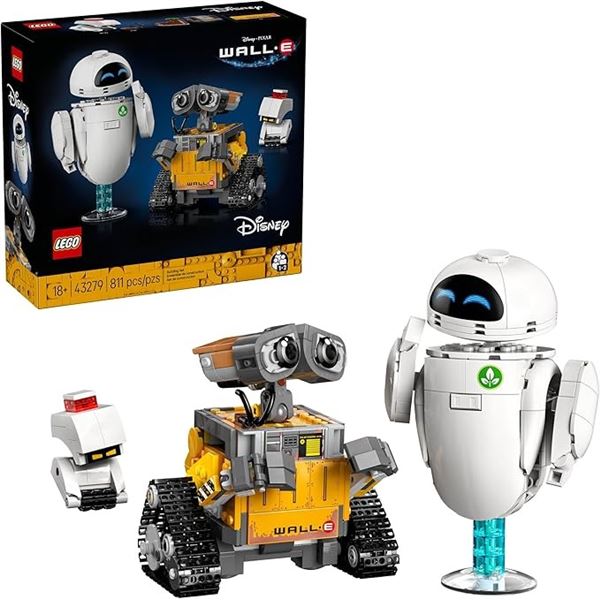 LEGO Disney Wall-E & EVE 811PC Toy Building Set (Model 43279) - New (Damaged Box*)