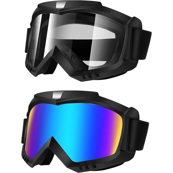 2 Polarized Dirt Bike Goggles/Motorcycle Sporting Goggles - New